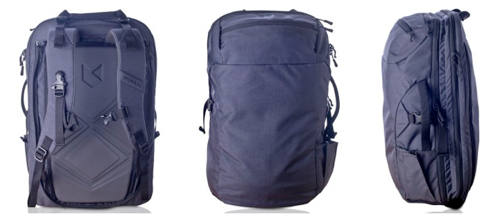 blue travel backpack