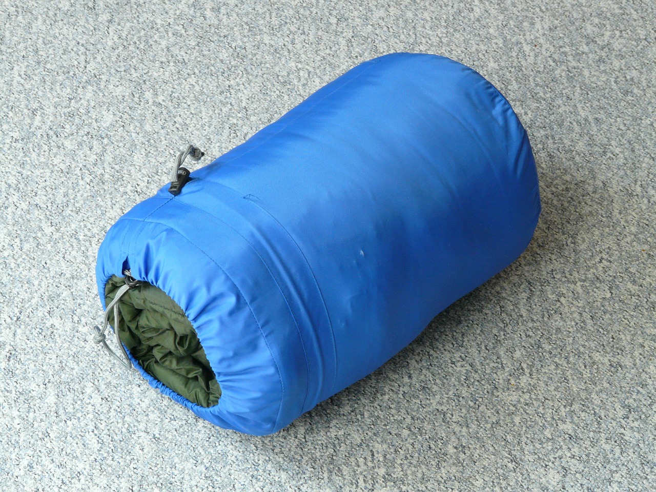 blue sleeping bag